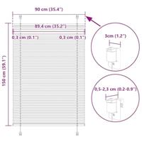 Pliss rolgordijn 90x150 cm stofbreedte 89,4 cm polyester wit - thumbnail