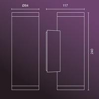 Philips Buitenlamp Up - Down Hue Appear RVS 1746347P7 - thumbnail