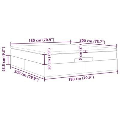 Ottoman bed met matras 180x200 cm fluweel donkerblauw