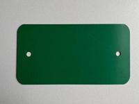 Label metaal 65x120 mm groen 2 gaten - thumbnail