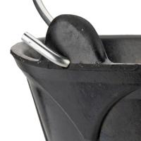 Emmer met handvat Viat 10 L industrial Zwart Latex rubber Slijtvast - thumbnail