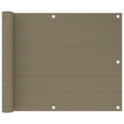 VidaXL Balkonscherm 75x300 cm hdpe taupe VidaXL Balkonscherm 75x300 cm hdpe taupe