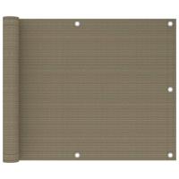 VidaXL Balkonscherm 75x300 cm hdpe taupe - thumbnail