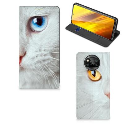 Xiaomi Poco X3 Pro | Poco X3 | Hoesje maken | Witte Kat Xiaomi Poco X3 Pro | Poco X3 | Hoesje maken | Witte Kat