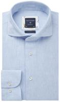 Profuomo Originale Overhemd Blauw Linnen Oxford Cutaway Slim Fit - thumbnail
