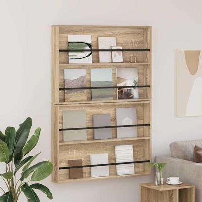 Tijdschrift Rek met plank 2 pcs Sonoma Eiken 100 x 12 x 70 cm Tijdschrift Rek met plank 2 pcs Sonoma Eiken 100 x 12 x 70 cm