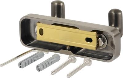 Ben Mykanto handdoekhaak 9,8x4,1x3,7cm geborsteld zwart Ben Mykanto handdoekhaak 9,8x4,1x3,7cm geborsteld zwart