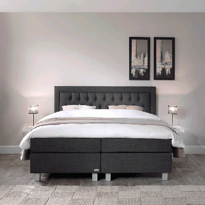 Dreamhouse - Valentina Comfort Boxspring - Antraciet - 180 x 200 / zonder montage