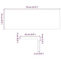 Traptreden 2 st 70x25x2 cm massief eikenhout lichtbruin - thumbnail