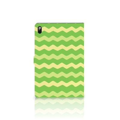 Samsung Galaxy Tab S7 FE | S7+ | S8+ Tablet Hoes Waves Green