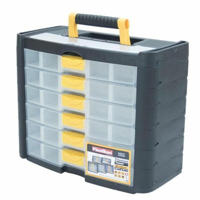 Toolbox - Plastiken - 90001_NOIRE - 6 lades - Titanium - Plastic