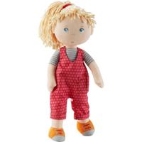 Haba knuffelpop Cassie 16 x 30 cm polyester beige/rood - thumbnail