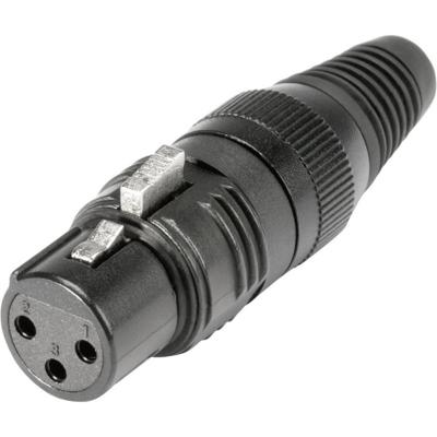Hicon HI-X3CF-G XLR-connector Bus, recht Aantal polen: 3 Zwart 1 stuk(s) Hicon HI-X3CF-G XLR-connector Bus, recht Aantal polen: 3 Zwart 1 stuk(s)