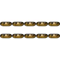 Spot Armatuur 10 Pack - Pragmi Zano Pro - GU10 Inbouwspot - Ovaal Dubbel - Zwart/Goud - Aluminium - Kantelbaar - 185x93mm - thumbnail