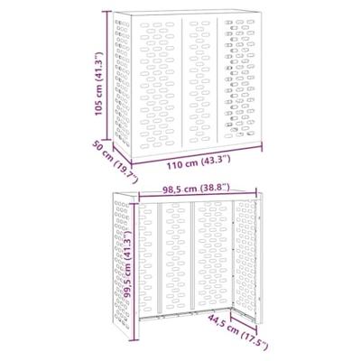 Airconditioner hoes Zwart 110 x 50 x 105 cm Staal