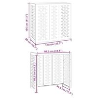 Airconditioner hoes Zwart 110 x 50 x 105 cm Staal - thumbnail