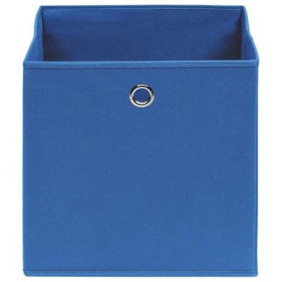 VidaXL Opbergboxen 4 st 32x32x32 cm stof blauw VidaXL Opbergboxen 4 st 32x32x32 cm stof blauw