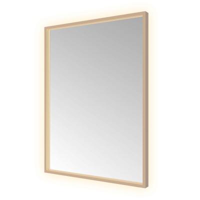 Spiegel Hotbath &MORE 80x60 cm LED-Verlichting Spiegelverwarming Rechthoek Geborsteld Koper PVD Spiegel Hotbath &MORE 80x60 cm LED-Verlichting Spiegelverwarming Rechthoek Geborsteld Koper PVD