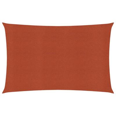 VidaXL Zonnezeil 160 g/m² 6x7 m hdpe terracottakleurig