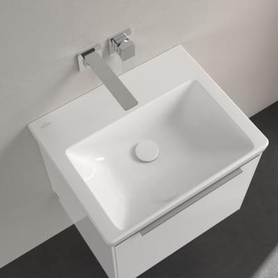 Wastafel Villeroy & Boch Subway 3.0 Met CeramicPlus Zonder Kraangat Zonder Overloop 55x44x16.5 cm Wit Alpin Villeroy & Boch