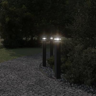 VidaXL Vloerlampen voor buiten 80 cm aluminium zwart