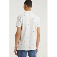Petrol Industries regular fit polo met all over print wit - thumbnail