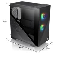 Thermaltake Divider 170 TG ARGB tower behuizing 1x USB-A 2.0, 2x USB-A 3.2 (5 Gbit/s), 1x Audio, Window-kit - thumbnail