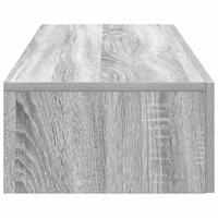 Wandschap met lades 100x36x19cm bewerkt hout grijs sonoma eiken - thumbnail