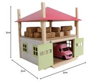 Kids Globe globe houten hooiberg met berging 1:32 roze - thumbnail