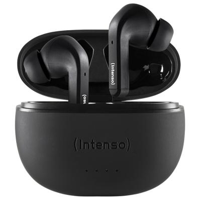 Intenso Black Buds TWS True Wireless hoofdtelefoon T300A met Active Noise Cancelling en tot 35 uur muziekweergave, klein