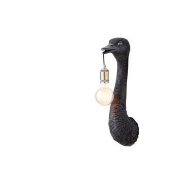 Light & Living Wandlamp 'Ostrich' 57cm, kleur Zwart Light & Living Wandlamp 'Ostrich' 57cm, kleur Zwart