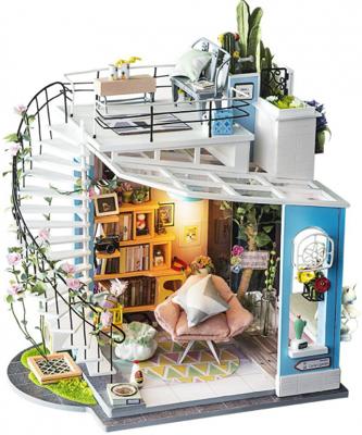 Robotime Miniatuur bouwpakket Dora's Loft met LED licht Knutselen