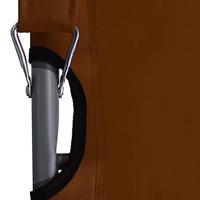 Strandstoelen 2 st inklapbaar stof bruin - thumbnail