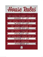 Kunstdruk House Rules 60x80cm - thumbnail