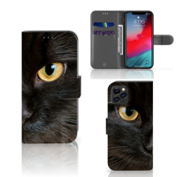 Apple iPhone 11 Pro | Telefoonhoesje | Met pasjeshouder | Zwarte Kat - thumbnail