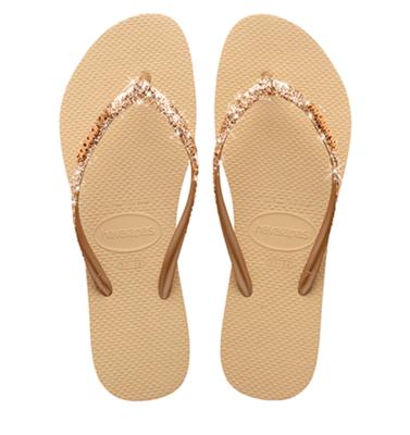 Havaianas - Slim Glitter II | Sand Golde Rubber Dames