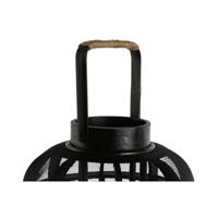 Kaarshouder Home ESPRIT Zwart Metaal 25,5 x 25,5 x 46,5 cm - thumbnail