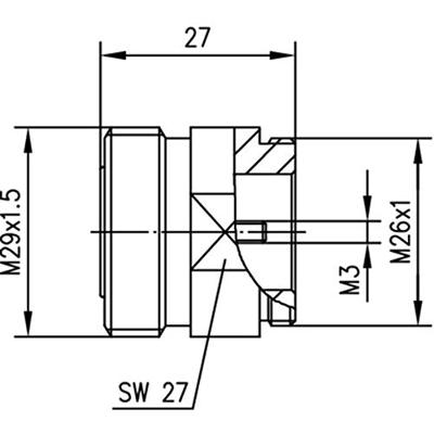 Telegärtner 100024478 100024478 7-16-DIN-connector Bus, inbouw 50 Ω 1 stuk(s)