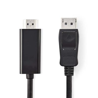 DisplayPort - HDMI-kabel | DisplayPort male - HDMI-connector | 1,0 m | Zwart