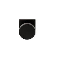 Hardbrass Knopkruk Piano op vierkant rozet - zwart - thumbnail