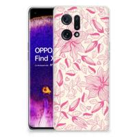 OPPO Find X5 | TPU Case | Pink Flowers - thumbnail