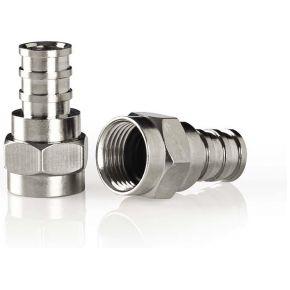 Nedis F-Connector | Male | Krimp | 5.5 mm | Zilver | 2 Stuks | 1 stuks - CSBW41913ME CSBW41913ME