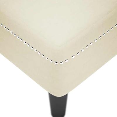 Chaise longue met kussen&rechterarmleuning fluweel crmekleurig