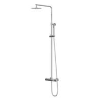 Regendoucheset IVY Bond Opbouw Thermostatisch 30 cm Slim Staaf Handdouche Chroom - thumbnail