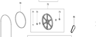 Metabo Accessoires Metabo toebehoren wielband | service artikel | bas 260 lintzaag - 344101940