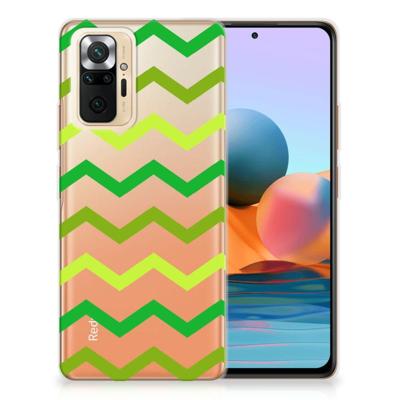 Xiaomi Redmi Note 10 Pro | TPU bumper | Zigzag Groen