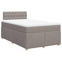 Boxspring met matras stof taupe 120x190 cm - thumbnail
