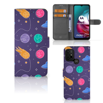 Motorola Moto G10 | G20 | G30 | Wallet Case | met Pasjes | Space Motorola Moto G10 | G20 | G30 | Wallet Case | met Pasjes | Space