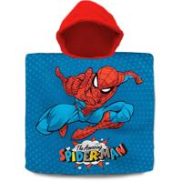 Spiderman Badponcho 60x120 cm Katoen/Rood/Blauw - thumbnail