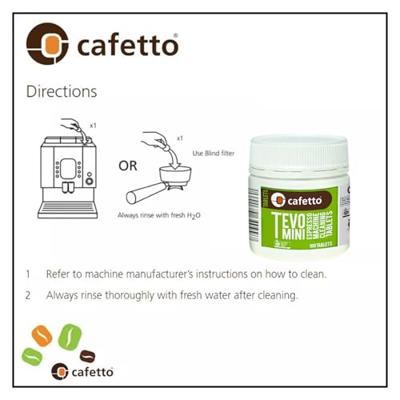 Cafetto Tevo® mini - reinigingstabletten voor koffiemachines (1,5 gram) - 100 stuks